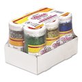 Pacon Spectra Glitter, .04 Hex Crystals, Assorted, 4 oz Shaker-Top Jar, PK6 91370